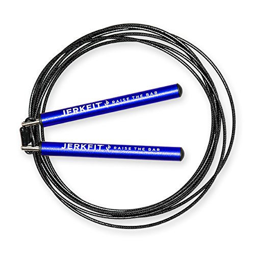 JerkFit Omega Speed Seil Ultra Fast Springseil (Blue on Black) von JerkFit