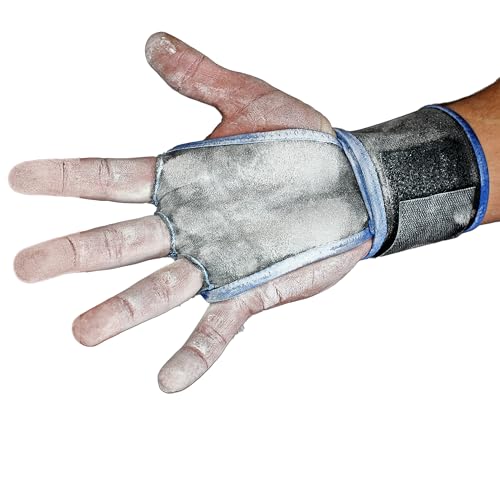 JerkFit WODies 2 in 1 Handgelenkbandage und Handflächenschutz (Blau, M) von JerkFit