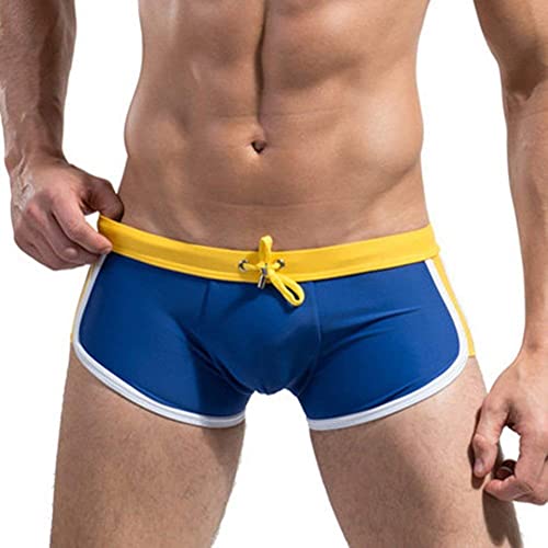 Jeylly Herren Swimming Shorts, Sexy Sport Kurz Surfen Bademode Shorts Sommer Schwimmen Boxer Trunks - Blau L von Jeylly