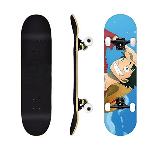 One Piece Luffy Skateboard Anime Skateboard Cruiser Ahorn Skateboard Street Scooter Anfänger Erwachsenen Bild kann angepasst Werden von Ji shan