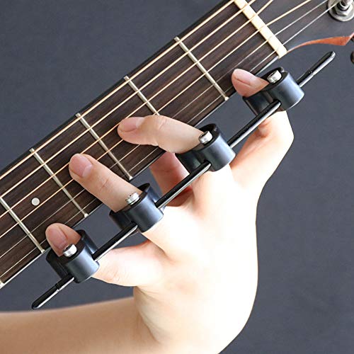 SDKMAH9 Verstellbarer Fingerexpander – Widerstandsbänder für Gitarre, Bass, Klavier, Fingergeschwindigkeitssystem – Handtrainer, Stärkungszubehör von Jiakalamo