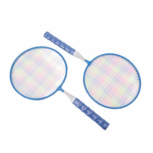 Badmintonschläger-Set für, Breitere Schlagfläche, Sport-Badmintonschläger, Elastisch, Leicht zu Greifen für Spiele Im Freien (Blue) von Jiawu