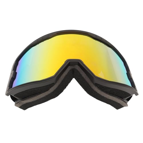 Jiawu Snowboardbrille, Doppelschichtige Antibeschlag-Schneebrille Zum Klettern in Verschneiten Bergen (Schwarzer Rahmen, rote Linse) von Jiawu