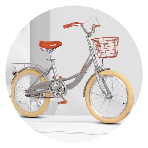 JingYi Store Mädchenfahrräder Outdoor-Fahrräder Single-Fahrräder Sportfahrräder Leichtfahrräder(Color:Silver,Size:16 IN) von JingYi Store