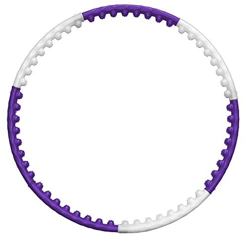 JINPOLI Power Ring Hula Hoop Reifen mit Massagenoppen | Workout Bauchtrainer Durchmesser 97 cm | Gewicht 0,84kg | 7 Segmente | Blau/Weiß von Jinpoli