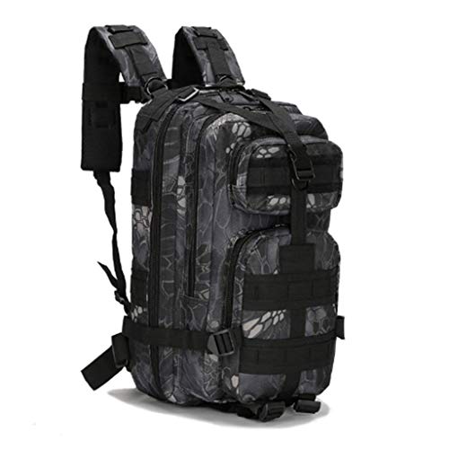 Jipemtra Taktische Erste-Hilfe-Tasche MOLLE EMT IFAK Rucksack Militär-Notfall (Python Black 30L) von Jipemtra