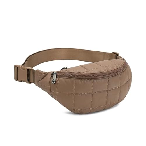 Multifunktionale Brusttasche für Damen und Herren, mit verstellbarem Riemen, lässige Hüfttasche für Reisen, Wandern, Karamellfarben, Modern von Jiqoe