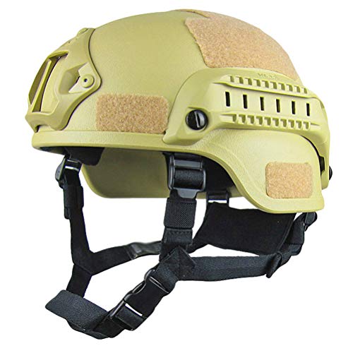Jitong Taktischer Helm Militär-Stil Schutzhelm für Airsoft Paintball Outdoor-Sportarten Mountainbike Radfahren CQB Shooting - Sandfarbe von Jitong