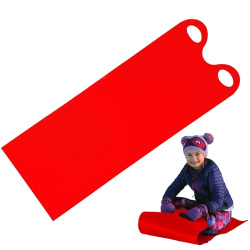 Jlobnyiun Schneeschlittenmatte, aufrollbarer Schneeschlitten - Flexibler Schneeschlitten zum Aufrollen - Tragbarer rollender Schneeschieber, Flexibler Fliegender Teppich-Snowboardschlitten für Kinder von Jlobnyiun