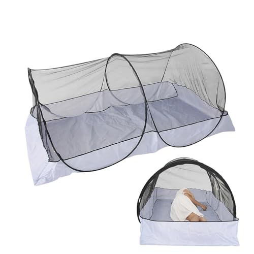 Pop-Up-Moskitonetz-Zelt, Pop-Up-Mesh-Zelt Für Eine Person, Outdoor-Mesh-Campingzelt Mit Tragetasche, Tragbares Mückenn-Reisenetzzelt, Pop-Up-Fliegennetz-Zelt, Großes Faltbares Mückennetz, Für Camp von Joberio