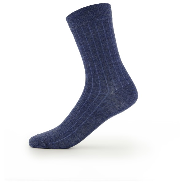 Joha - 4037 Wool Rib Socks Wool/Polyamide/Elasthane - Merinosocken Gr 31-34 blau von Joha