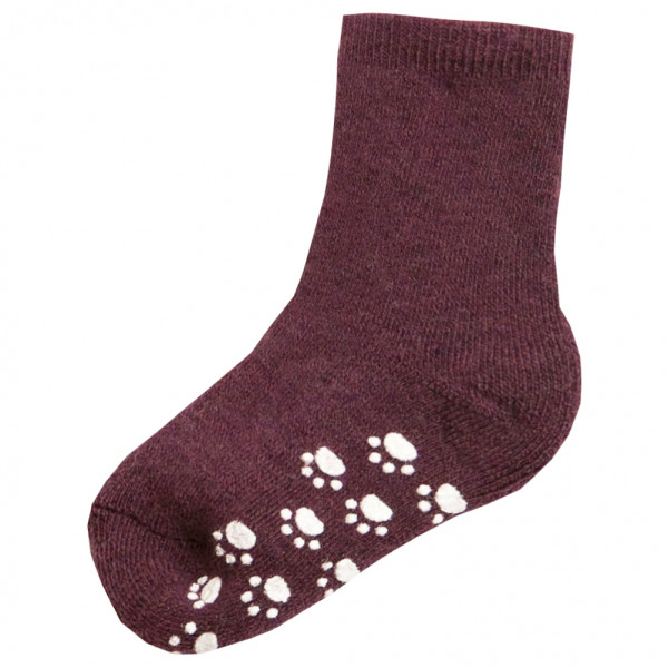 Joha - Kid's 721 Wool Sock Anti-Slip - Hüttenschuhe Gr 15-18 rot/lila von Joha