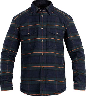 John Doe Motoshirt, Hemd/Textiljacke - Dunkelblau/Dunkelgrün/Orange - XXL von John Doe