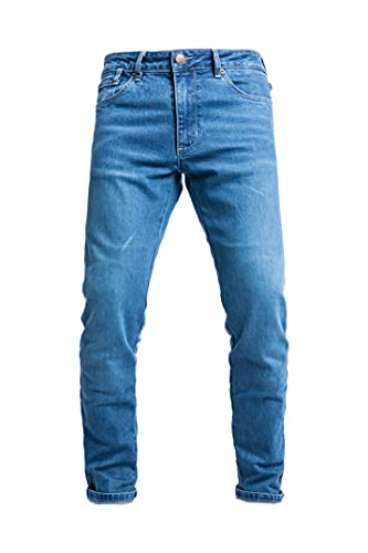 John Doe Pioneer Monolayer XTM Motorrad Jeans Men Protektoren Light Blue 36/32 von John Doe