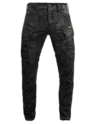John Doe Stroker Cargo XTM Motorradhose Herren mit Protektoren Camouflage 33/30 von John Doe