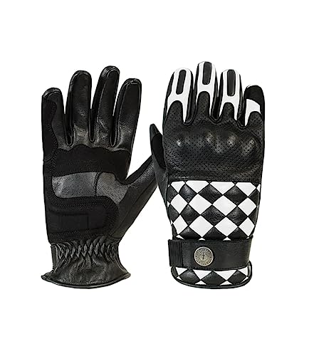 John Doe Tracker Race XTM I Motorrad Handschuh aus Rindsleder I Schwarz/Weiß I Größe XL von John Doe