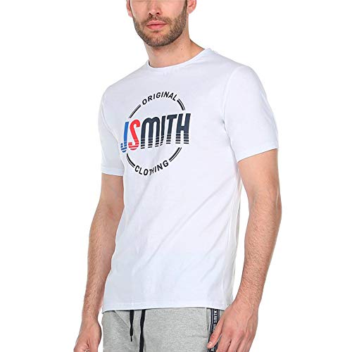 John Smith Herren Camiseta J.Smith Fuoco M Unterhemd, weiß, S von John Smith