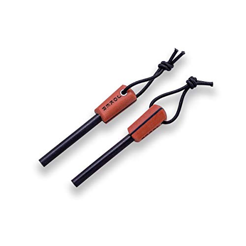 Joker Feuerstahl PD10, Micarta-Material orangefarbene Leinwand mit schwarzer Leine, Werkzeug zum Angeln, Jagen, Camping und Wandern von Joker
