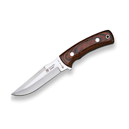 Jokermesser "Gamo" CR45, mit Ausdauergriff, Klinge 13 cm MOVA, inkl. brauner Lederscheide, Angelgerät, Jagd-, Camping- und Wanderzubehör von Joker
