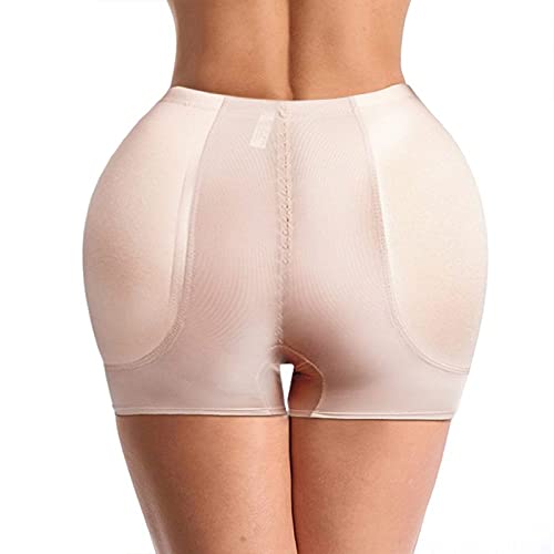 Jokerzi Damen Push Up Unterhose - Frauen Hüftpolster High Waist Trainer Shapewear Körper Bauch Shaper Fake Ass Butt Lifter Booties Enhancer Lifter Oberschenkel Trimmer, Aprikose, 5XL von Jokerzi