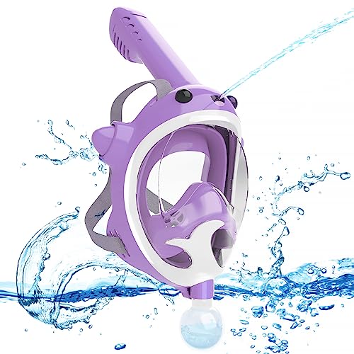 Joketo Schnorchelmaske Vollmaske für Kinder-Wasserblaster-Schwimmbad Spielzeug-Vollgesichtsmaske Schnorchelausrüstung für Kinder von Joketo