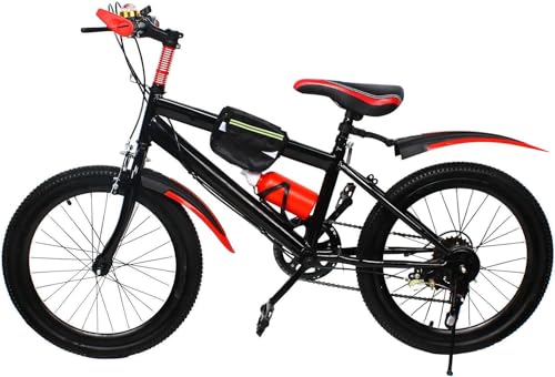 20-Zoll-Kinderfahrräder, Mountainbikes, 6-Gang-Fahrräder, Fahrräder für Jungen und Mädchen, BMX-Räder, Fahrräder mit Doppelscheibenbremse. (Rot) von Jolre