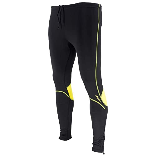 Joluvi Unisex Fit-LYC Pantalones Hose, schwarz/neon gelb, M von Joluvi