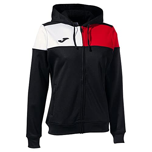 Joma Jacke mit kapuze frau Crew V schwarz rot weiss von Joma