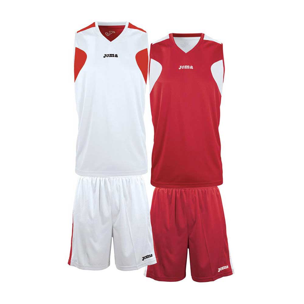 Joma Basket Reversible Set Rot,Weiß XL-2XL Mann von Joma