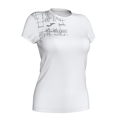 Joma Damen Elite Viii Running Night T Shirt, Weiß, XL EU von Joma
