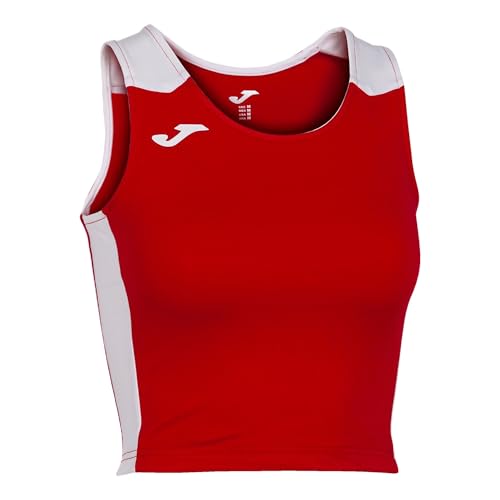 Joma Débardeur Court Femme Record II M Rot/Weiß von Joma