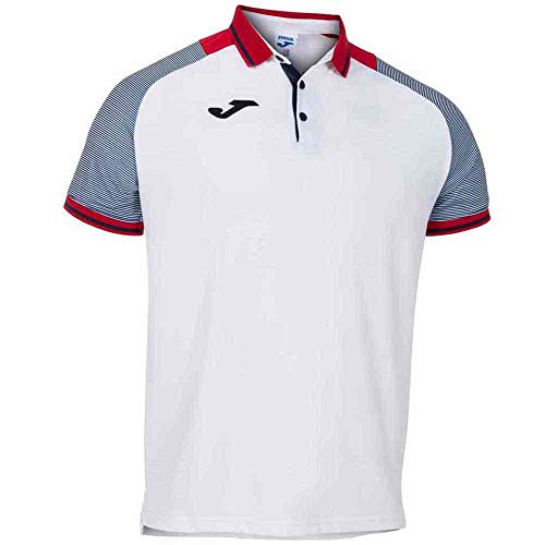 Joma Essential II Poloshirt, Herren, Herren, Herren-Poloshirt, 101509.203, Weiß-Marineblau, XXXXXXS von Joma