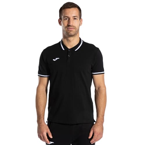 Joma Unisex Poloshirt, Kurze Ärmel, Komfort II, Schwarz, XS von Joma
