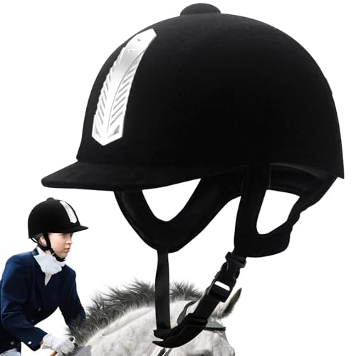 Jomewory REIT-Sicherheitshut, Verstellbarer Reithelm, PC-Reiter Kopfbedeckung, Leichte Schützende Kopfbedeckung Für Reiter, Damen und Herren, 30 x 17 cm von Jomewory