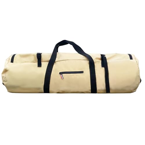 Jomewory Reisetasche mit Reißverschluss für Reisen – leichte multifunktionale Zelttasche – Doppelgriff-Design, Zelttasche mit Reißverschluss, faltbar für einfache Lagerung, khaki, L, Unisex von Jomewory