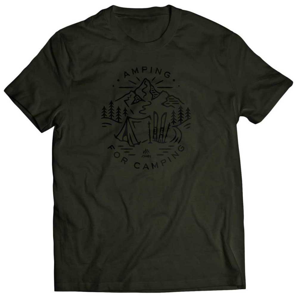 Jones Amping For Camping Short Sleeve T-shirt Grün M Mann von Jones