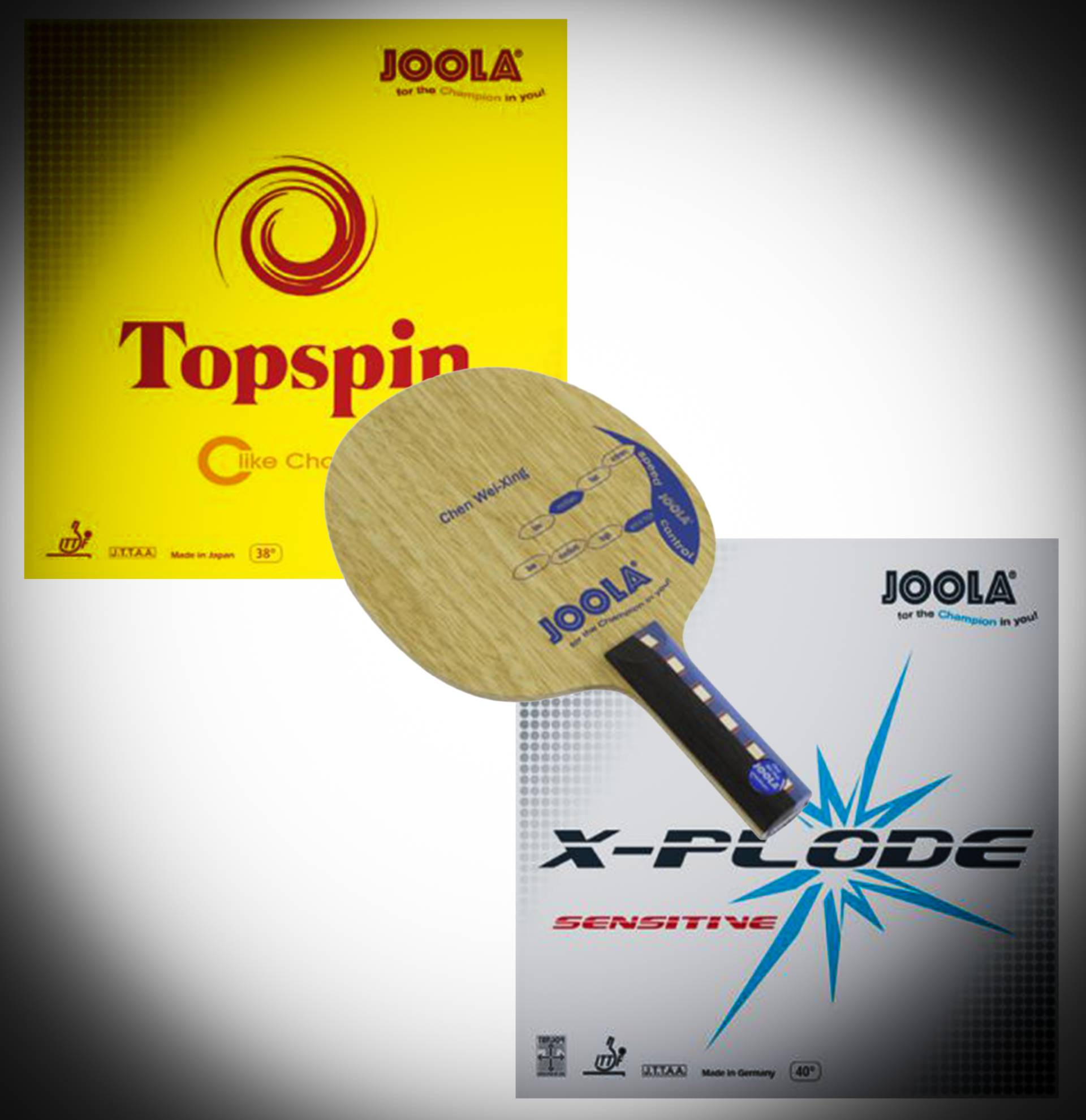Joola Chen Weixing X-Plode Topspin C - Sparset (Empfehlung Joola Defensiv Schläger) von Joola