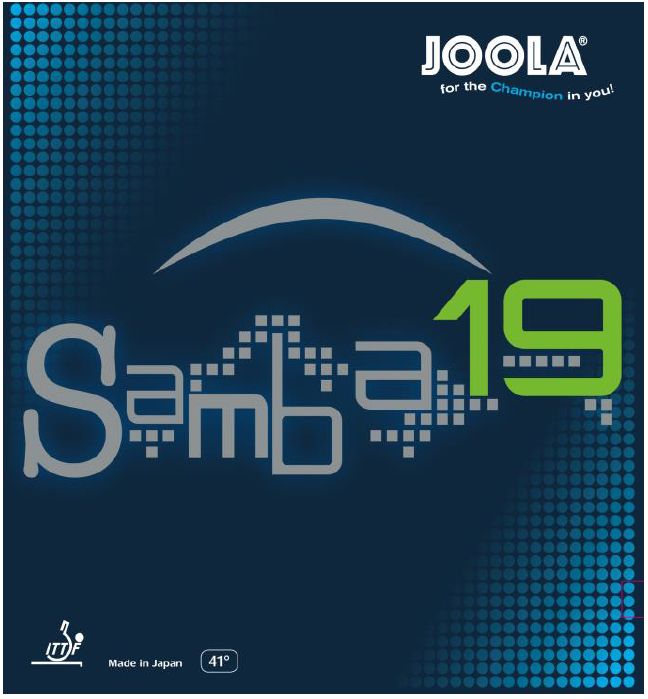 Joola Samba 19, fehlerverzeihender Belag mit blauem 41° Schwamm von Joola