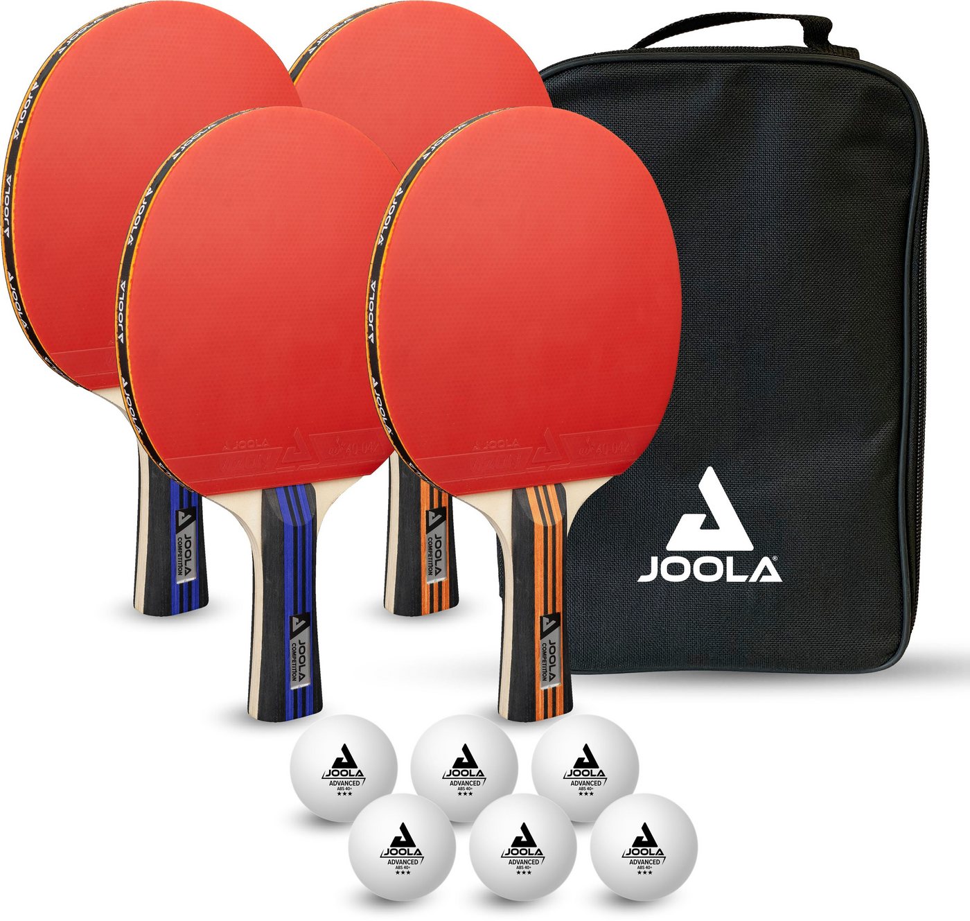 Joola Tischtennisschläger TT-Set Family Advanced (Set, mit Schlägerhülle, mit Bällen) von Joola