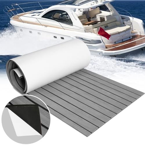 Jopassy Bodenbelag für Boote Selbstklebend 240x60 cm, DIY Floor Decking, Teakholz Eva Schaum rutschfeste Matte, Deck Bodenbelag Matte für Schiffsdecks Schnellboote Yachten von Jopassy