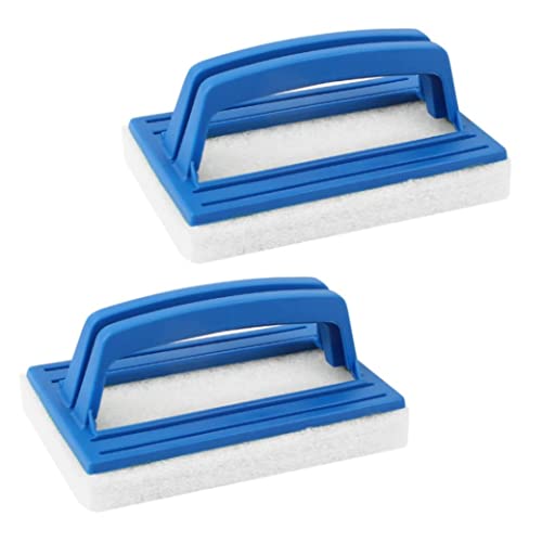 Jorzer Poolschwamm Bürsten Swimming Pool Pinsel Hand- Pool Wandbürste Fliesen Peelbrust Poolbürsten zum Reinigen von Poolwänden Fliesen 2 Stcs von Jorzer