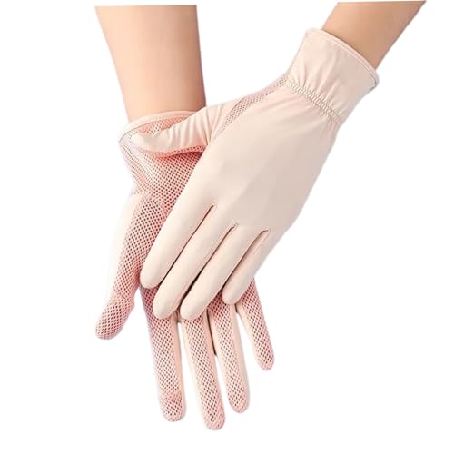 Jorzer Sonne Handschuhe Frauen UV Sonnenschutzhandschuhe Eisseide Sonnencreme Handschuhe Touchscreen Vollfinger Handschuhe für Frauen 1pair von Jorzer