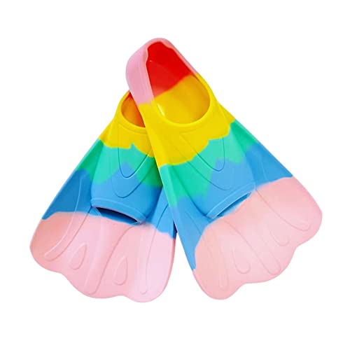Schwimmflipper Kinder Schwimmflossen Bequeme weiche Schwimmausbildung Flossen Silikonflipper zum Schwimmen und Tauchen Anfänger Kinder Mädchen Jungen Erwachsene (XS) von Jorzer