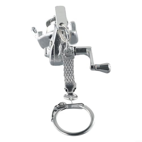 Jotekonoby Creative Reel Trolling Drum Key Wheel Shape Miniature Chain Pendant Angler (Spinnrolle) von Jotekonoby