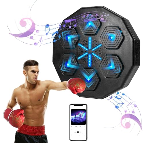 Musical Boxmaschine - Intelligenter elektronischer Boxtrainer, Bluetooth, Wandmontage, verbessert die Hand-Augen-Koordination und lindert Stress mit Bluetooth-Sensor (A+ Handschuhe für Erwachsene) von Joulli