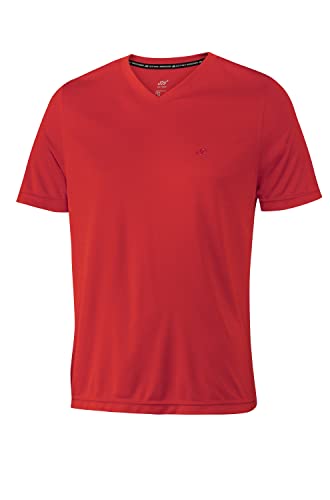 Joy Sportswear Herren-T-Shirt Andre, modisches Sportshirt im Kurzarm-Stil mit V-Ausschnitt ideal geeignet für das Fitnessstudio und alle Sportarten 56, Flame red Melange von Joy Sportswear