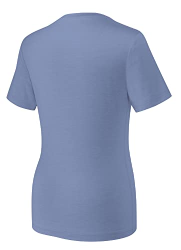 Joy Sportswear Zamira T-Shirt für Damen aus atmungsaktivem Elasthan, Hochwertiges Sportshirt im Kurzarm-Schnitt mit elegantem V-Ausschnitt 36, Blue Bell Melange von Joy Sportswear