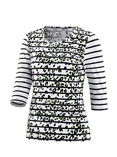 Joy Sportswear Zina Damen T-Shirt 3/4 Arm gestreift für Freizeit, Sport & Fitness 38, Midori Stripes von Joy Sportswear