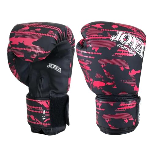 JOYA Kickbox Handschuhe Camo V2 - Pink 10 oz - Hergestellt aus hochwertigem Kunstleder - Kampfsport Sparring Handschuhe - Muay Thai Kickboxen - Boxhandschuhe - Punchinghandschuhe Joya Fight Gear von Joya Fight Gear