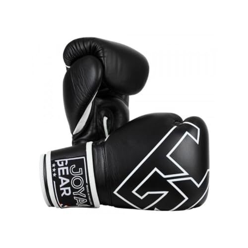 JOYA Premium Kickbox Handschuhe - Schwarz 14 oz - Handgefertigt in Thailand aus echtem Leder - Kampfsport Sparring Handschuhe - Muay Thai Kickboxen - Boxhandschuhe - Punchinghandschuhe Joya Fight Gear von Joya Fight Gear
